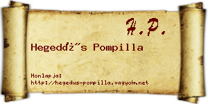 Hegedűs Pompilla névjegykártya